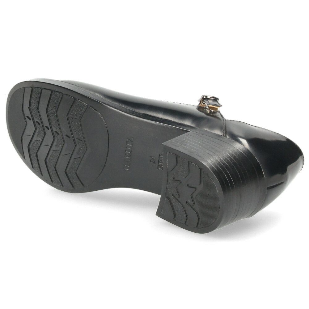 パンプス レディース Tストラップ ヒール ハルタ HARUTA 479 靴 革靴 ブラック ブラウン 3E 太ヒール 日本製 歩きやすい フォーマル カジュアル