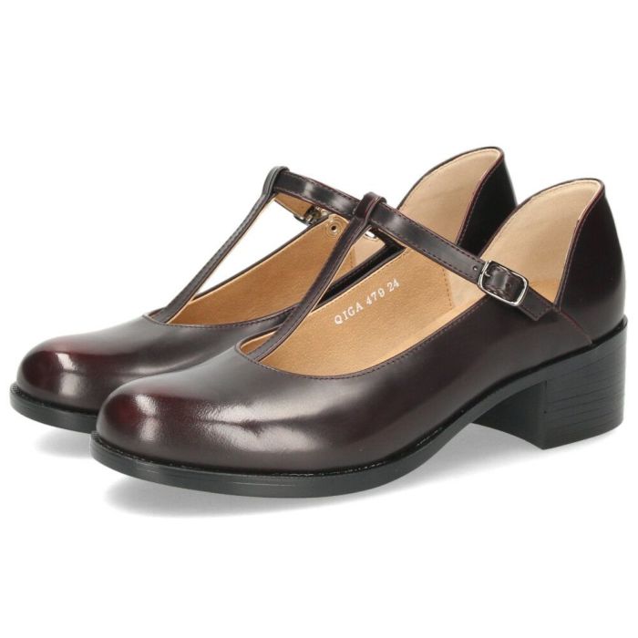 パンプス レディース Tストラップ ヒール ハルタ HARUTA 479 靴 革靴 ブラック ブラウン 3E 太ヒール 日本製 歩きやすい フォーマル カジュアル
