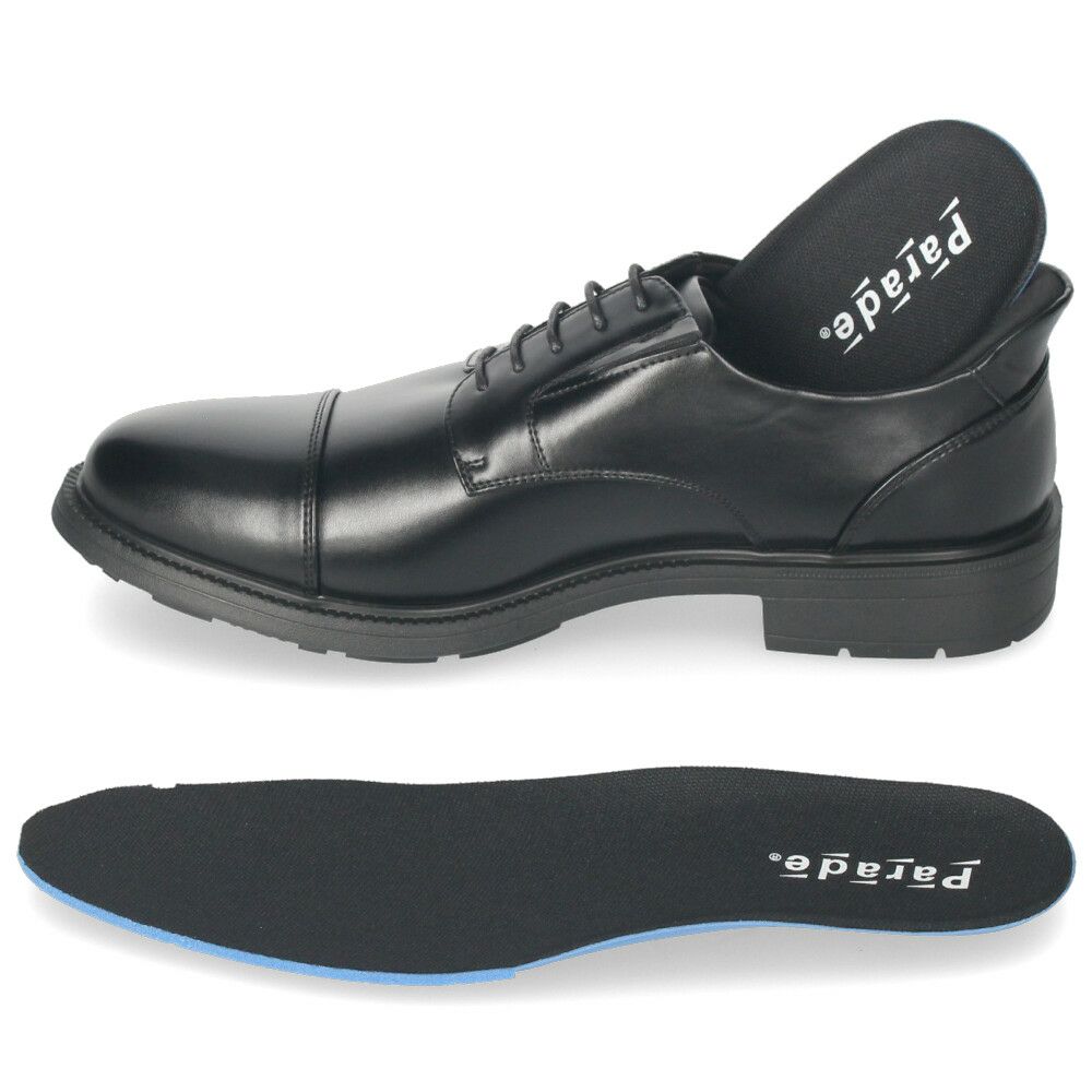 手を使わず履ける ビジネスシューズ スリッポン スリップイン 履きやすい ストレートチップ 幅広 ４E メンズ ブラック 黒 ブラウン 冠婚葬祭 就活 フォーマル 楽すぽっ パレード Parade 7810