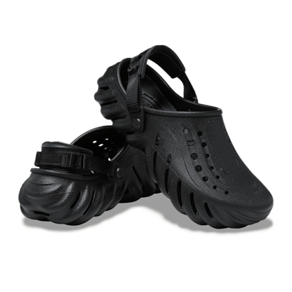 クロックス メンズ サンダル 軽い エコー クロッグ 黒 ブラック 履きやすい 通気性 アウトドア 普段履き crocs Echo Clog 207937
