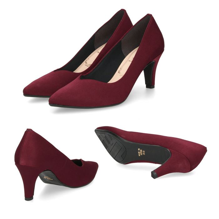 パンプス ブラック 黒 ベージュ ワイン ハイヒール ポインテッドトゥ Vカット サテン 光沢 178 メタルルージュ 7センチ ヒール レッドソール ブラックソール 