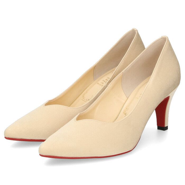 パンプス ブラック 黒 ベージュ ワイン ハイヒール ポインテッドトゥ Vカット サテン 光沢 178 メタルルージュ 7センチ ヒール レッドソール ブラックソール 