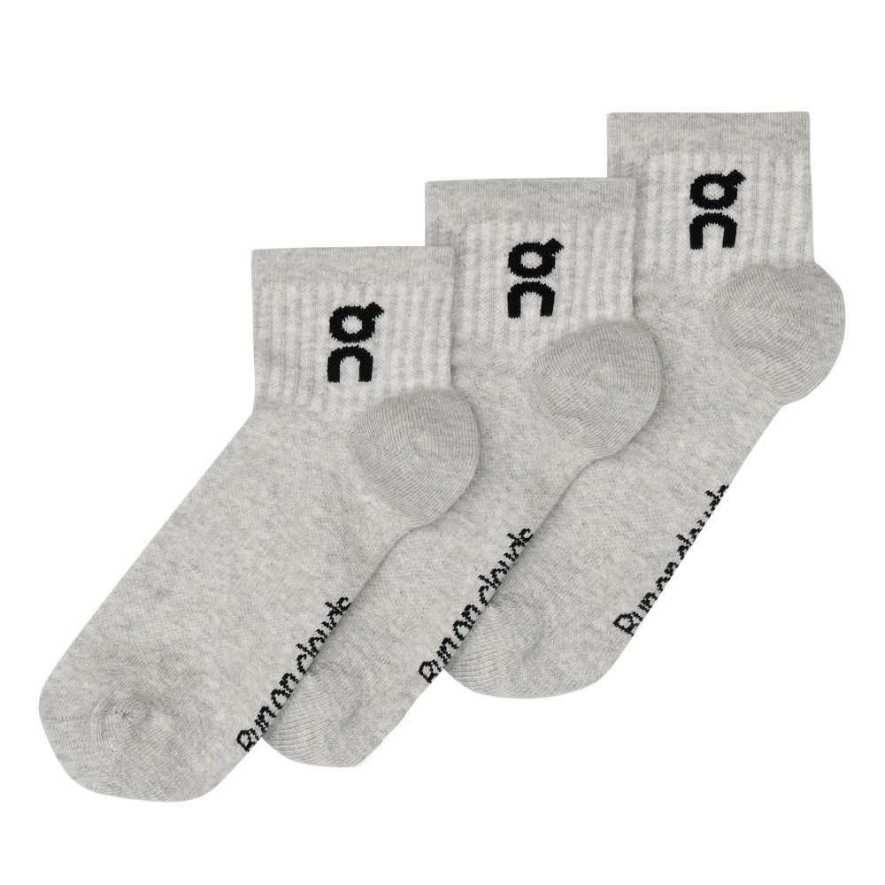On オン ソックス Logo Sock Mid 3P ロゴ ソックス ミッド 2UF10520069  2UF10520553  2UF10521732 靴下 3足組  通気性 メンズ レディース デイリー