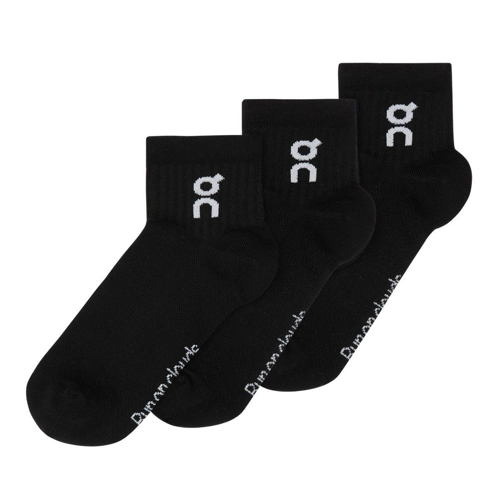 On オン ソックス Logo Sock Mid 3P ロゴ ソックス ミッド 2UF10520069  2UF10520553  2UF10521732 靴下 3足組  通気性 メンズ レディース デイリー