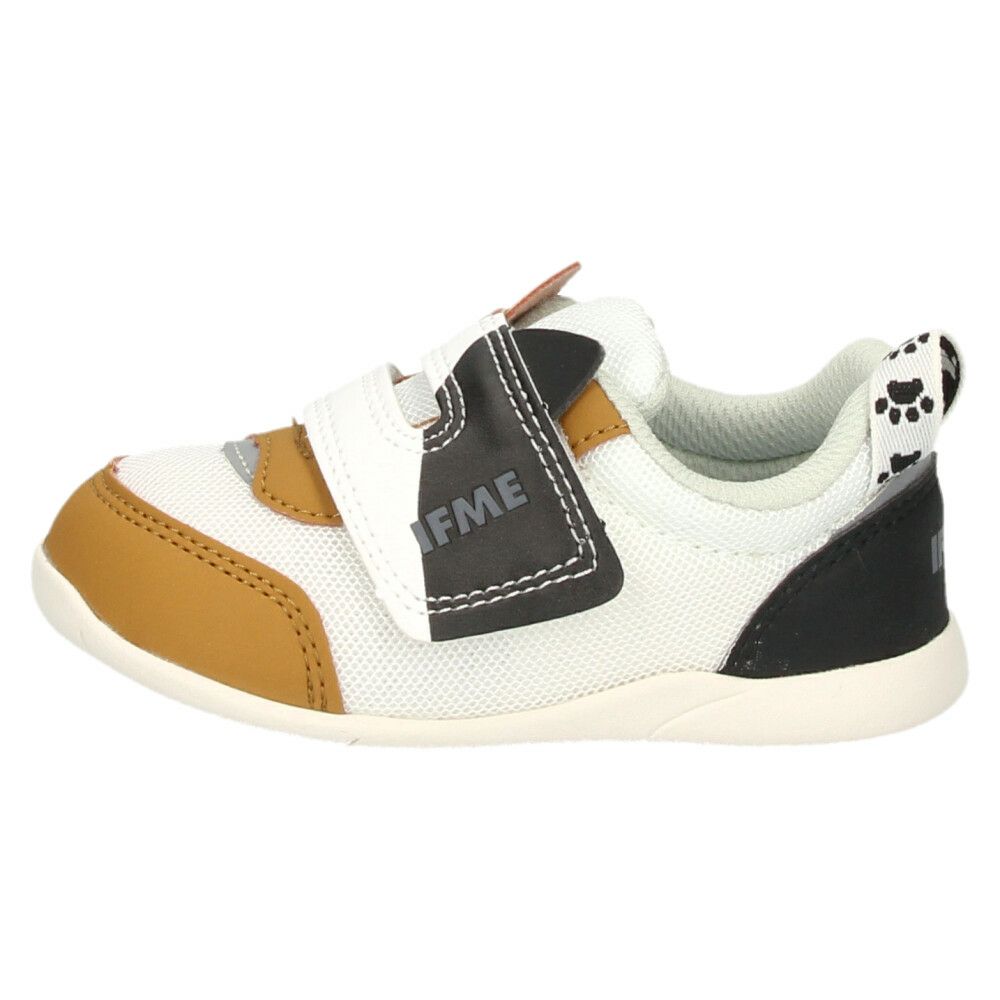 イフミー ベビーシューズ キッズ ねこちゃん スニーカー ベルクロ ワンベルト 子ども靴 履きやすい ベージュ ホワイト グレー IFME 20-5305 屈曲性 グリップ性 軽量 抗菌防臭