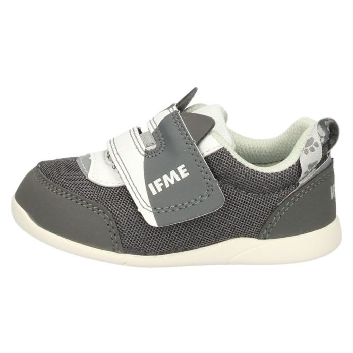 イフミー ベビーシューズ キッズ ねこちゃん スニーカー ベルクロ ワンベルト 子ども靴 履きやすい ベージュ ホワイト グレー IFME 20-5305 屈曲性 グリップ性 軽量 抗菌防臭