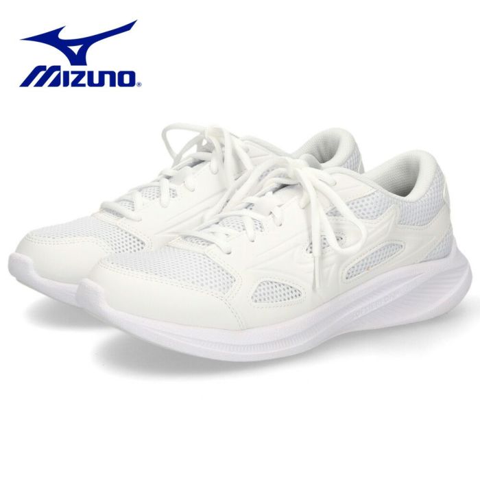 ミズノ ランニングシューズ メンズ レディース 靴 スニーカー マキシマイザー27 K1GA250201 01 ホワイト 白 3E 幅広 ゆったり 通勤 通学 学生 運動靴 紐靴 MIZUNO