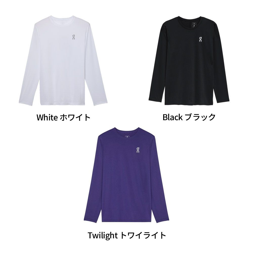 ON オン Core Long-T コア ロングT メンズ Tシャツ 長袖 軽量 全天候型 ランニング スポーツ トレーニング フィットネス ジム ウェア アパレル シンプル ロゴ 750069 White 750553 Black 750773 Twilight
