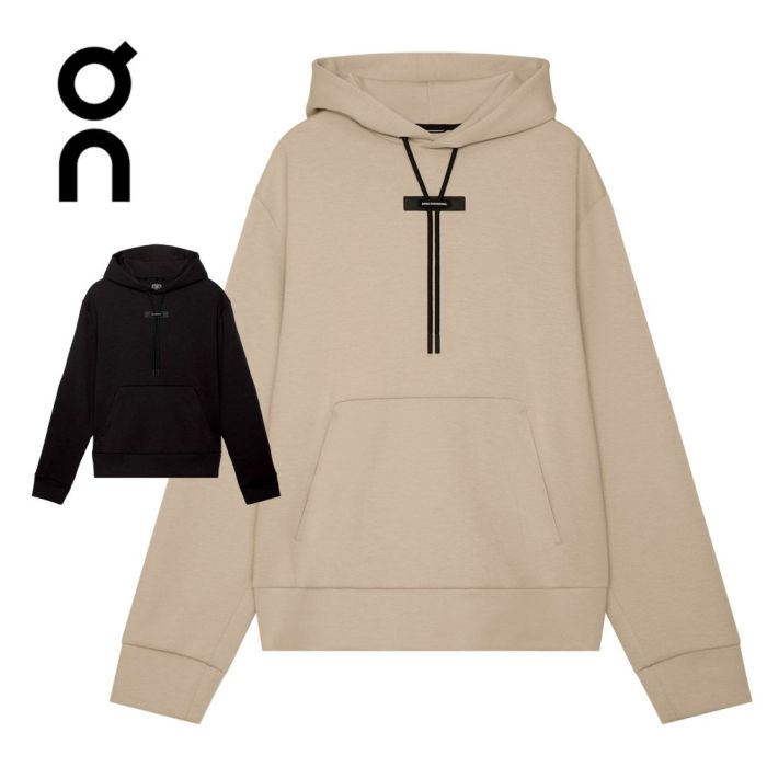 ON Focus Tech Hoodie フォーカス テック フーディー メンズ パーカー トップス トレーナー 長袖 スポーツ トレーニング カジュアル デイリーユース 290553 Black 290603 Desert