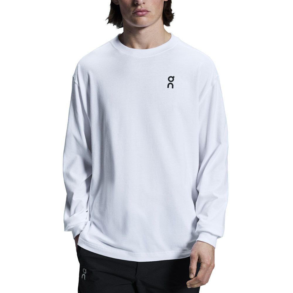 ON Club Long-T クラブロングT 120069 White 120553 Black メンズ Tシャツ 長袖 ロンT カジュアル タウンユース デイリーユース ウェア アパレル トップス ロゴT
