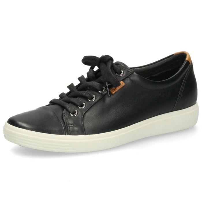 エコー ecco スニーカー レザースニーカー レディース 靴 430003 SOFT 7 W 本革 レースアップ ローカット カジュアル シンプル 快適な履き心地 コンフォートシューズ