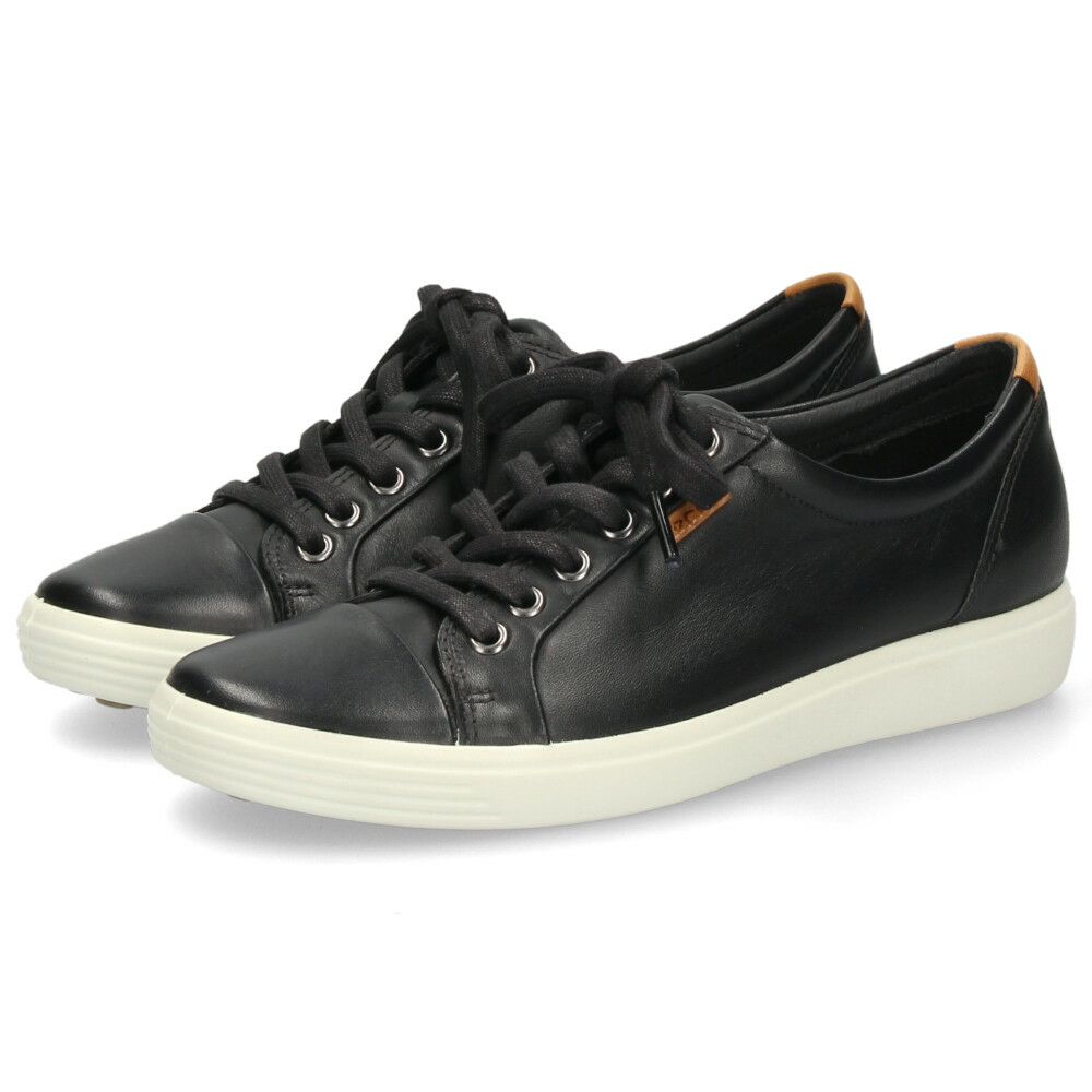 エコー ecco スニーカー レザースニーカー レディース 靴 430003 SOFT 7 W 本革 レースアップ ローカット カジュアル シンプル 快適な履き心地 コンフォートシューズ