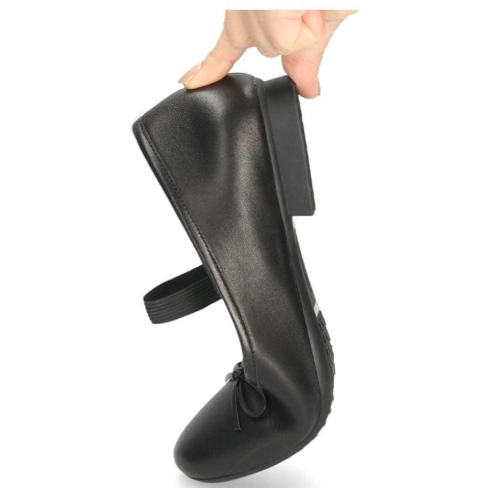 バレエシューズ パンプス 黒 フラットシューズ 靴 本革 羊革 軽量 歩きやすい 痛くない 1310253