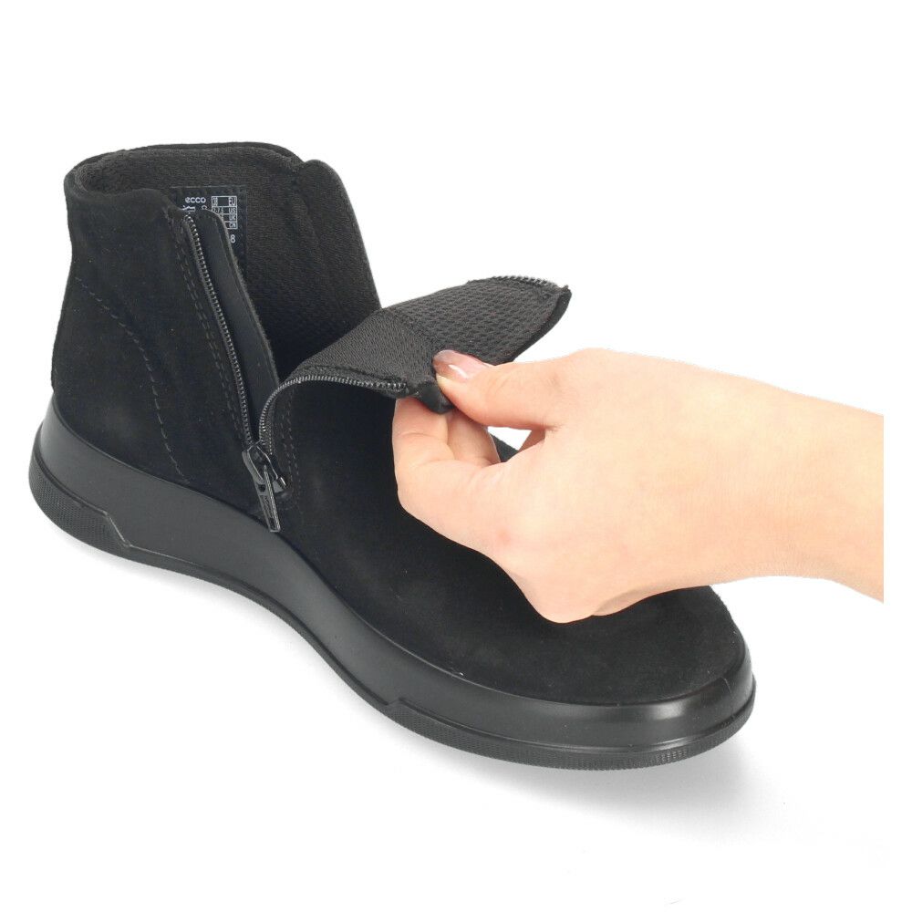 エコー ecco ブーツ スエード レディース 靴 223823 MOVE W ZIP BOOTIE 本革 サイドジップ アンクルブーツ ブーティ コンフォートシューズ 快適な履き心地