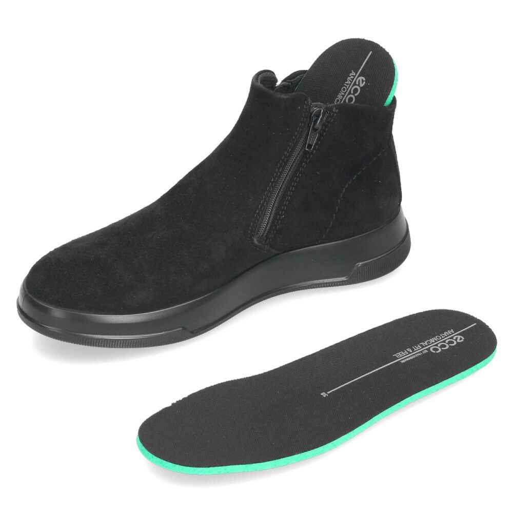 エコー ecco ブーツ スエード レディース 靴 223823 MOVE W ZIP BOOTIE 本革 サイドジップ アンクルブーツ ブーティ コンフォートシューズ 快適な履き心地