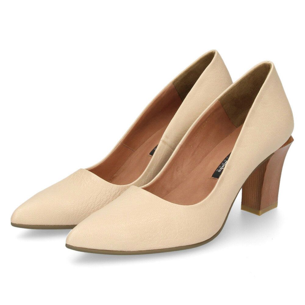 パンプス ハイヒール 黒 本革 ラボキゴシ ワークス 12680 ブラック ベージュ サンド 太ヒール ポインテッドトゥ レディース 靴 日本製 RABOKIGOSHI works