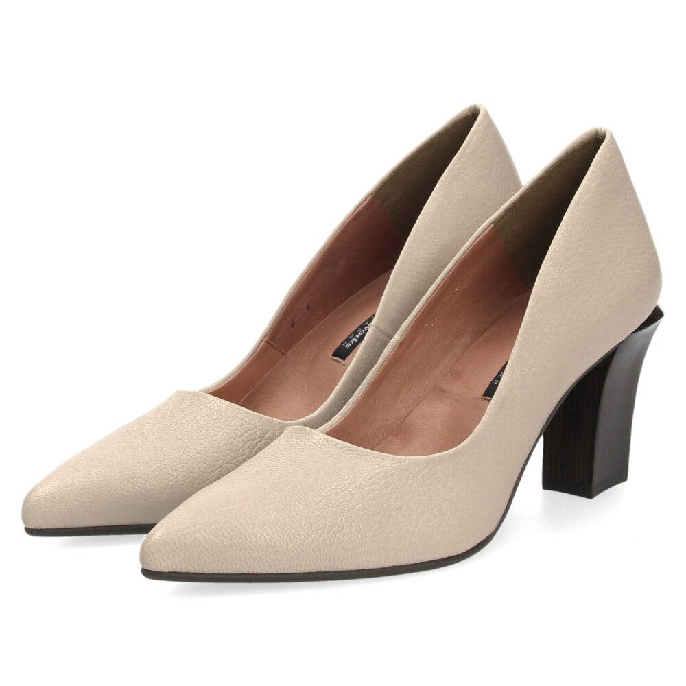 パンプス ハイヒール 黒 本革 ラボキゴシ ワークス 12680 ブラック ベージュ サンド 太ヒール ポインテッドトゥ レディース 靴 日本製 RABOKIGOSHI works