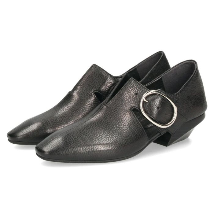 ラボキゴシ ワークス レディース パンプス 本革 ブラック 黒 ローヒール スクエアトゥ 2WEY 柔らかい 靴 RABOKIGOSHI works 12854 日本製