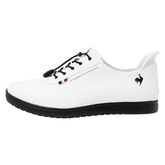 ルコックスポルティフ スニーカー レディース 防水 晴雨兼用 ハンズフリー さっと履ける 軽量 消臭 le coq sportif LCS アルマ レイン SI LU5SRS26LZ NEXTEP 白 ホワイト