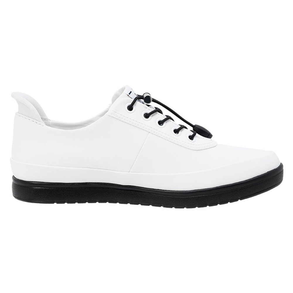 ルコックスポルティフ スニーカー レディース 防水 晴雨兼用 ハンズフリー さっと履ける 軽量 消臭 le coq sportif LCS アルマ レイン SI LU5SRS26LZ NEXTEP 白 ホワイト