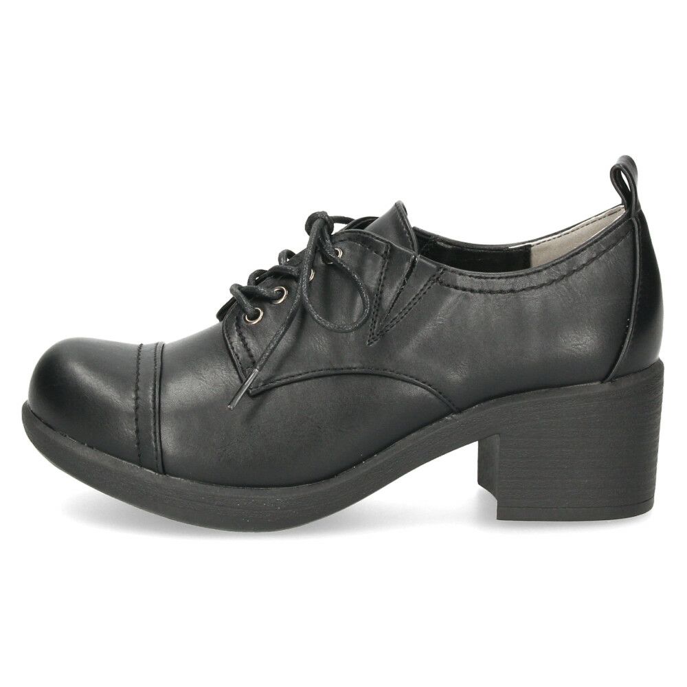 byあしながおじさん レースアップシューズ レディース 8980437 靴 厚底 ヒール レースアップ ラウンドトゥ 歩きやすい 痛くない ゆったり 黒 ブラック