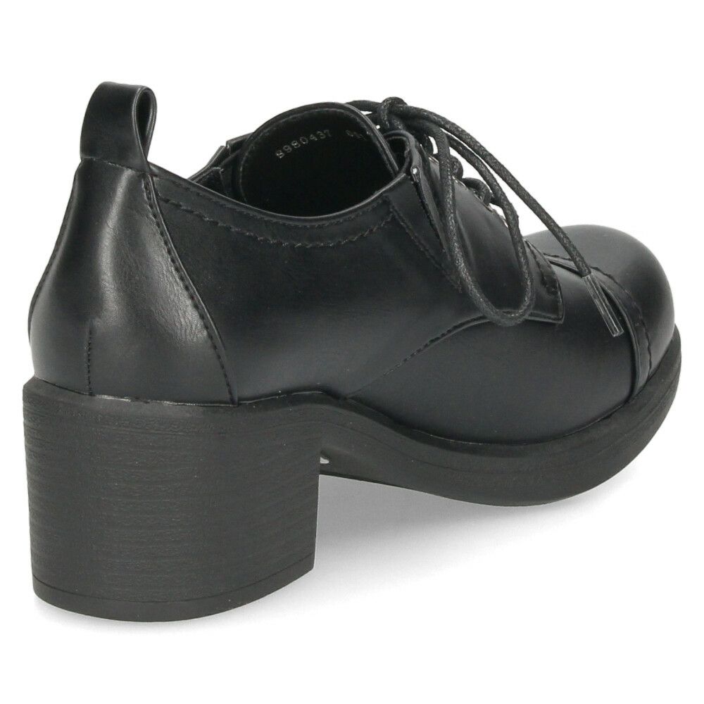 byあしながおじさん レースアップシューズ レディース 8980437 靴 厚底 ヒール レースアップ ラウンドトゥ 歩きやすい 痛くない ゆったり 黒 ブラック