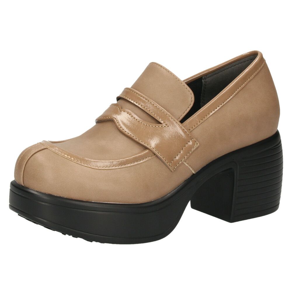 byあしながおじさん 厚底コインローファーパンプス レディース 7cm ヒール 厚底 靴 痛くない 歩きやすい 8490119 黒 ブラック ベージュ 限定カラー