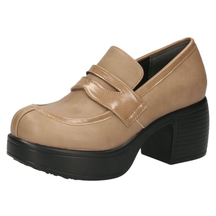 byあしながおじさん 厚底コインローファーパンプス レディース 7cm ヒール 厚底 靴 痛くない 歩きやすい 8490119 黒 ブラック ベージュ 限定カラー