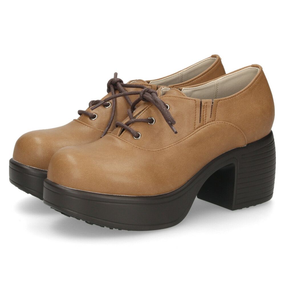 byあしながおじさん 厚底レースアップシューズ レディース 靴 8490121 カジュアルシューズ おでこ靴 スタイルアップ 歩きやすい サイドゴム 履きやすい 軽量