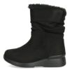 ブーツ レディース 歩きやすい 防水 防寒 防滑 冬 軽量 ミドル丈 ブーツ ボア 黒 スエード 幅広 4E ゆったり 靴 ALUFORT アルフォート 93951