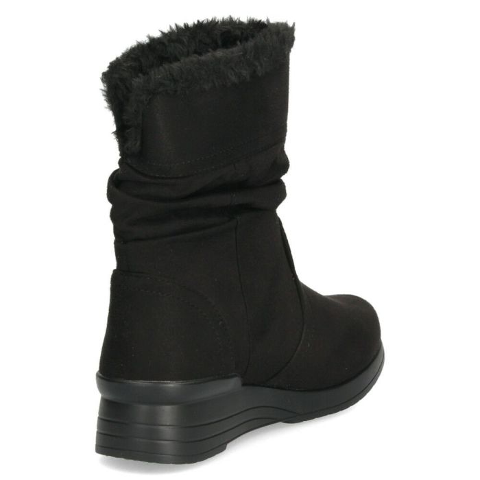 ブーツ レディース 歩きやすい 防水 防寒 防滑 冬 軽量 ミドル丈 ブーツ ボア 黒 スエード 幅広 4E ゆったり 靴 ALUFORT アルフォート 93951