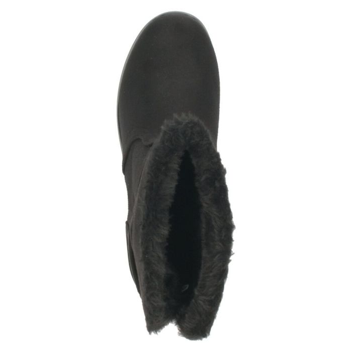 ブーツ レディース 歩きやすい 防水 防寒 防滑 冬 軽量 ミドル丈 ブーツ ボア 黒 スエード 幅広 4E ゆったり 靴 ALUFORT アルフォート 93951