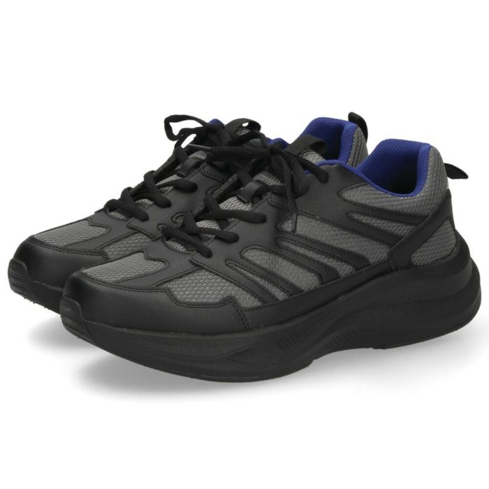 スニーカー メンズ 紐 靴 撥水加工 4E 幅広 ローカット 軽量 通勤 通学 ウォーキング ブラック ホワイト Parade パレード 58303