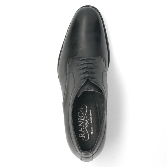 RENICA ヒールアップシューズ シークレットシューズ 7cm ヒール ビジネスシューズ メンズ 本革 幅広 3E プレーントゥ ストレートチップ レニカ 1628 1629 ブラック