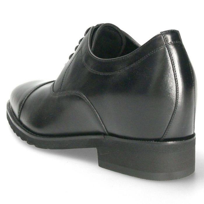 RENICA ヒールアップシューズ シークレットシューズ 7cm ヒール ビジネスシューズ メンズ 本革 幅広 3E プレーントゥ ストレートチップ レニカ 1628 1629 ブラック