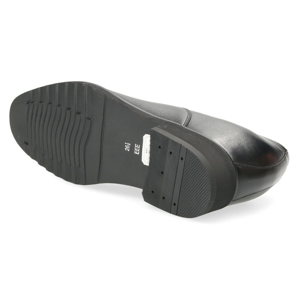 RENICA ヒールアップシューズ シークレットシューズ 7cm ヒール ビジネスシューズ メンズ 本革 幅広 3E プレーントゥ ストレートチップ レニカ 1628 1629 ブラック