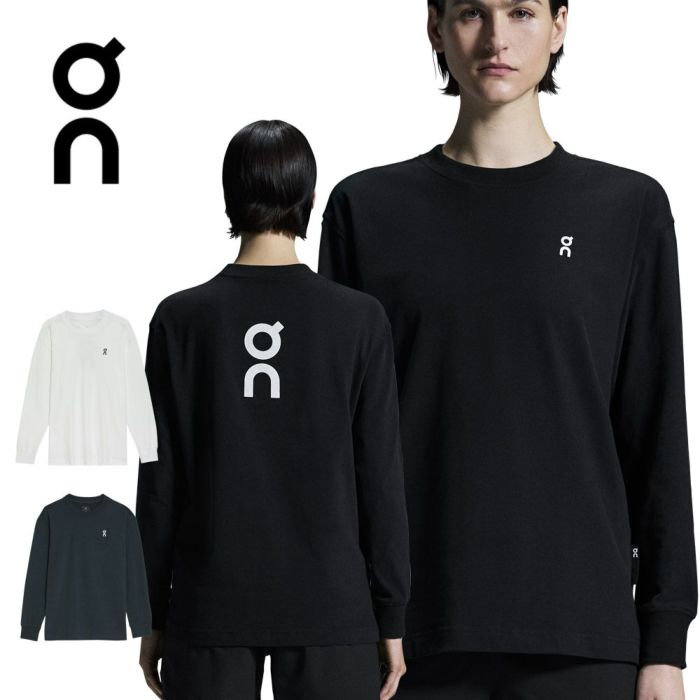 ON Club Long-T クラブロングT 110069 White 110553 Black レディース Tシャツ 長袖 ロンT カジュアル タウンユース デイリーユース ウェア アパレル トップス ロ